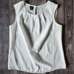 Covington white flowy/sheer tank